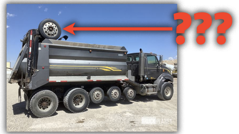 Illustration for article titled Why Some Trucks Have Those Extra Wheels That Don't Always Touch The Ground